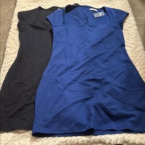 Elegant Blue and Black Women's Dresses